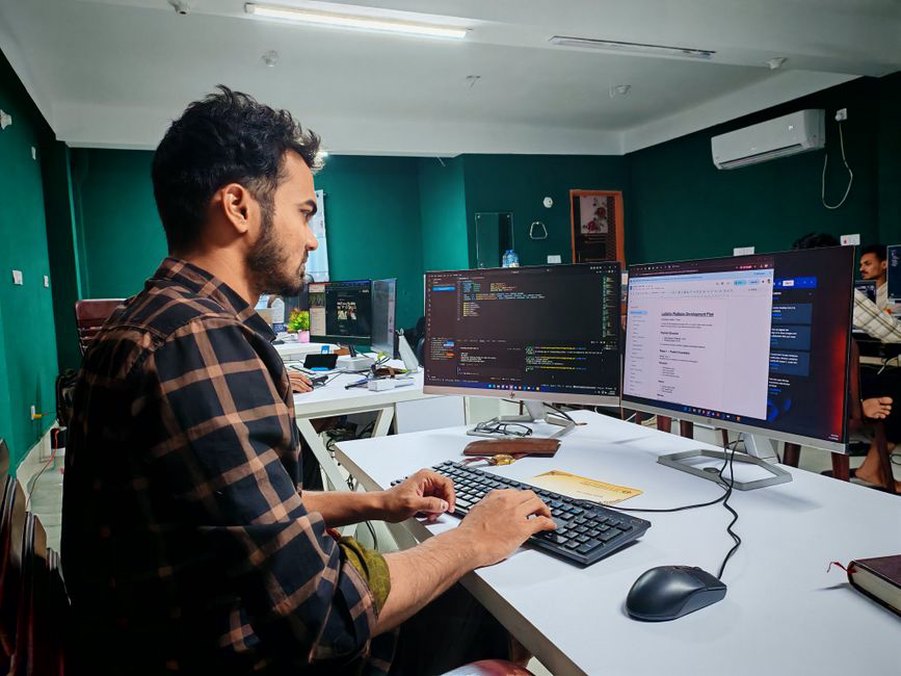 Developer integrating security tools into a workflow