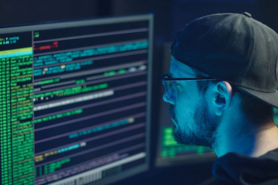 Security analyst examining connection events and blocked traffic