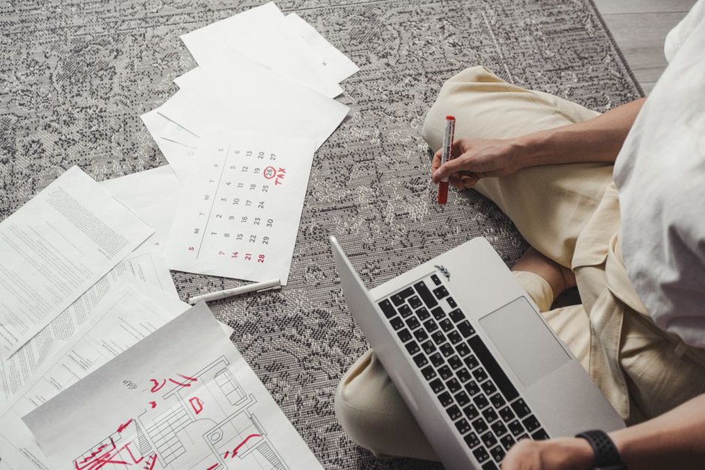Draft and review dates tracked in a shared calendar