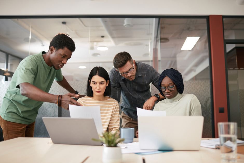 Colleagues check an access review record